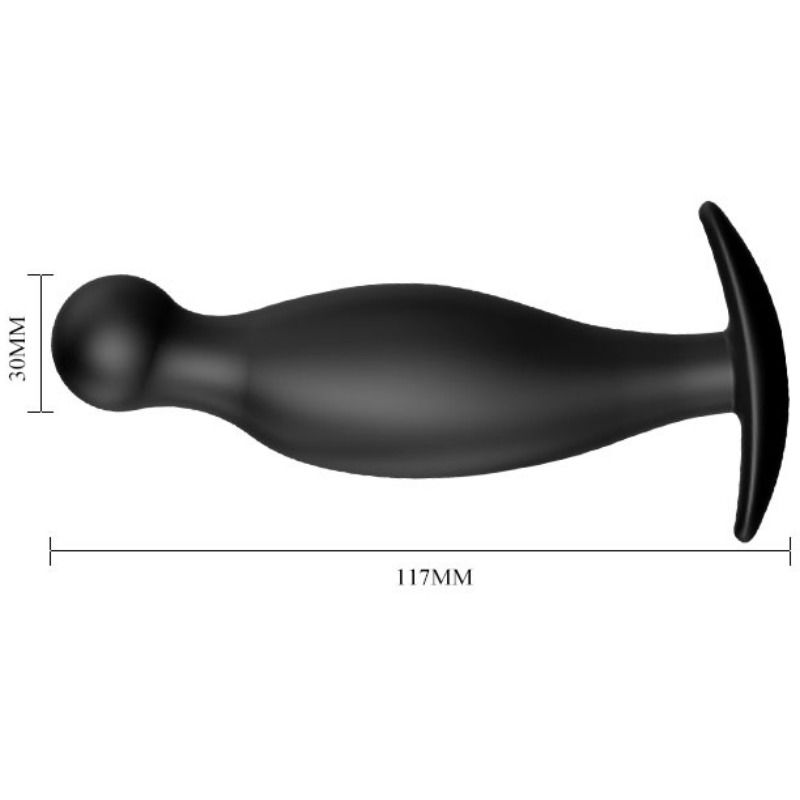 PRETTY LOVE - Silikon Analplug 11,7 cm Schwarz