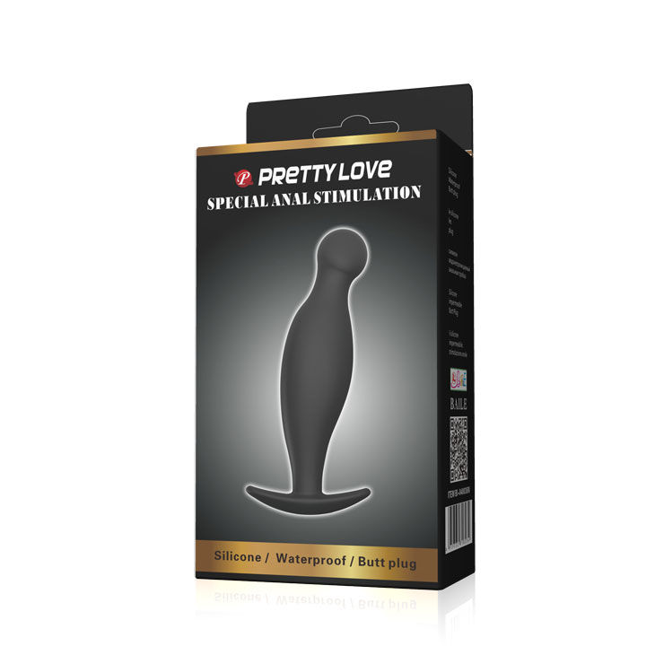 PRETTY LOVE - Silikon Analplug 11,7 cm Schwarz