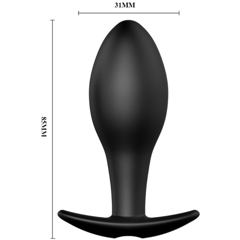 PRETTY LOVE - Analplug Ankerform Silikon 12 Vibrationsmodi Schwarz
