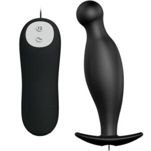 PRETTY LOVE - Silikon-Analplug 12 Vibrationsmodi Schwarz
