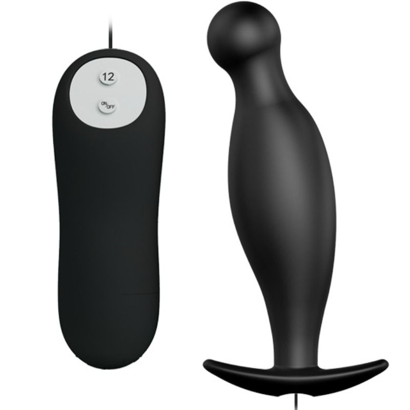 PRETTY LOVE - Silikon-Analplug 12 Vibrationsmodi Schwarz