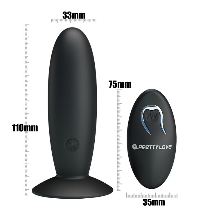 PRETTY LOVE - Wiederaufladbarer Analplug mit Vibration und Kontrolle