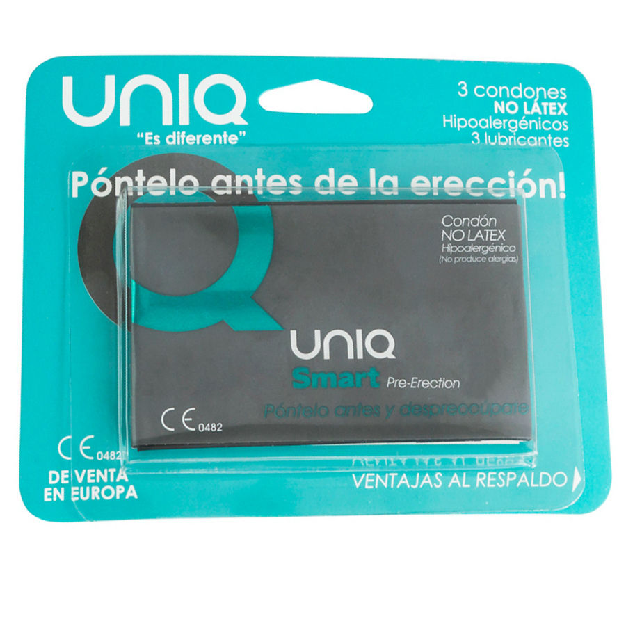 UNIQ - SMART LATEX FREIE VOR-EREKTIONSKONDOME 3 STÜCK