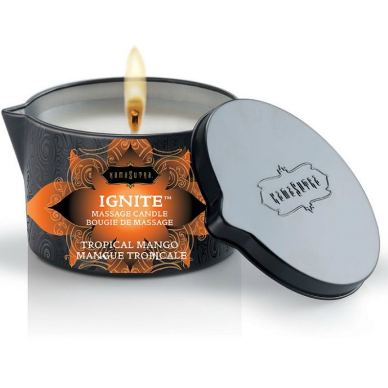 KAMASUTRA - MASSAGEKERZE MIT TROPISCHEM GRIFF 170 G