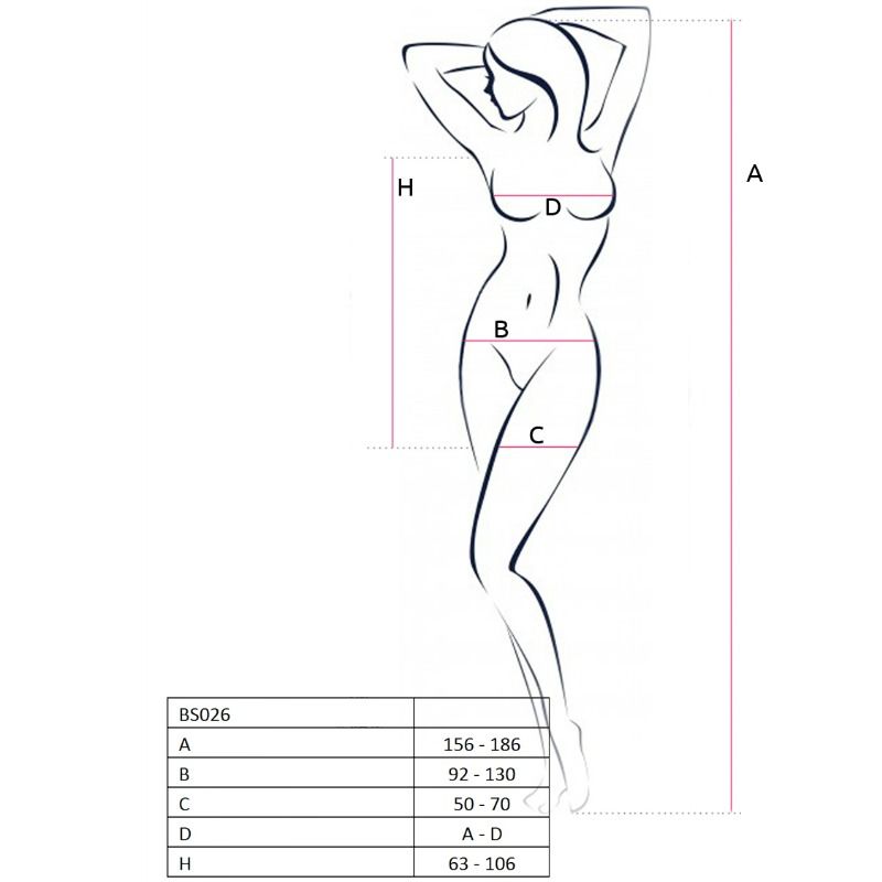 PASSION - WOMAN BS026 BODYSTOCKING WEISS KLEIDSTIL EINE GRÖSSE