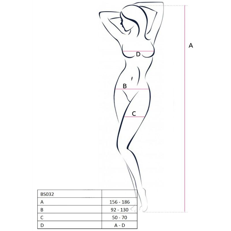 PASSION - WOMAN BS032 Roter Bodystocking, eine Größe