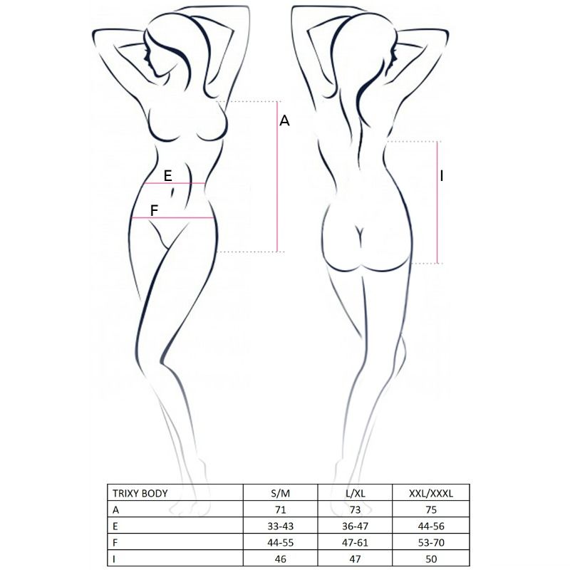 PASSION - WOMAN TRIXY TEDDY Schwarz Größe L/XL