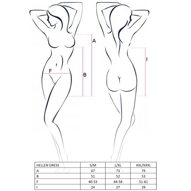 PASSION - FRAU HELLEN KLEID UND TANGA GRÖSSE L/XL