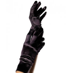 SATIN-HANDSCHUHE SCHWARZ