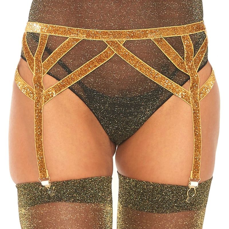ELASTISCHER STRUMPFGÜRTEL AUS LUREX, EINE GRÖSSE