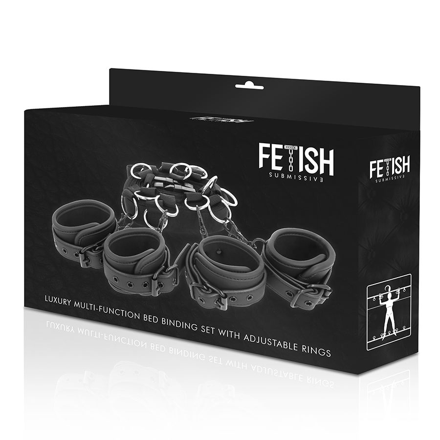 FETISH SUBMISSIVE - LUXUS-BETTBAND-SET MIT NEOPREN-FUTTER