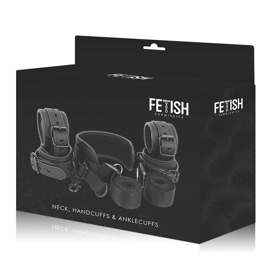 FETISH SUBMISSIVE - MEISTERPOSITION MIT 4 NEOPREN-GEFÜTTERTEN HANDSCHELLEN