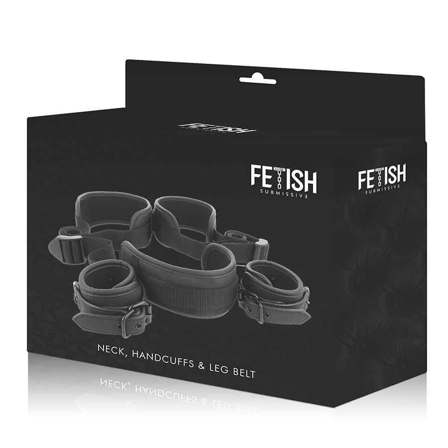 FETISH SUBMISSIVE - POSITION MIT OFFENEN BEINEN UND HANDSCHELLEN MIT NEOPREN-FUTTER
