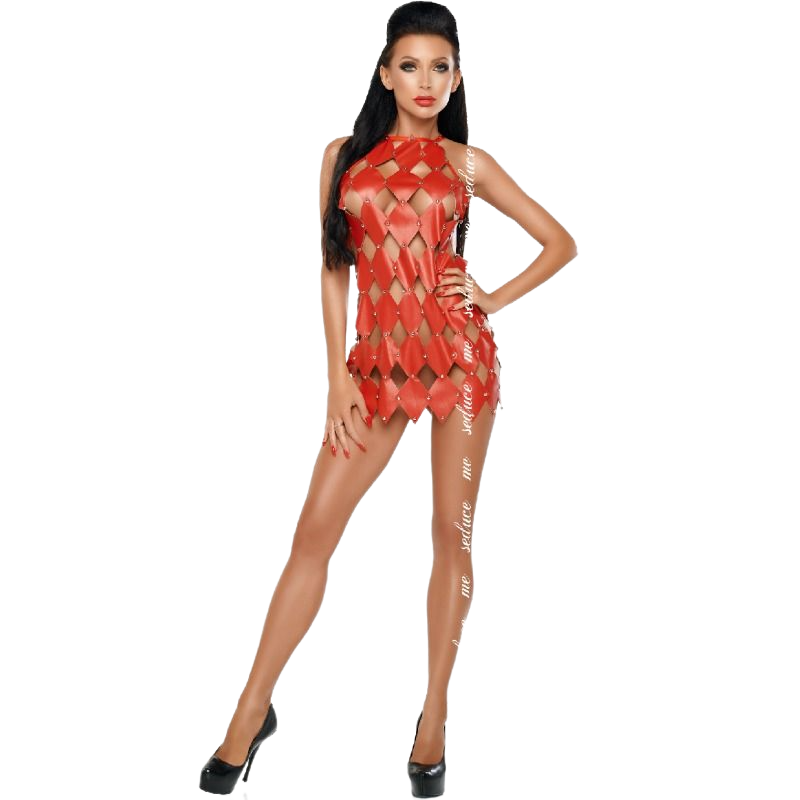 ME-SEDUCE - GWEN Kleid nackter Rücken Rot