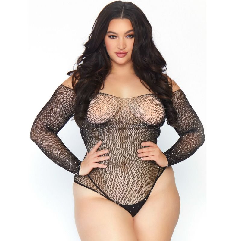 KRISTALLISIERTER FISCHNETZ-BODYSTOCKING 1X-2X