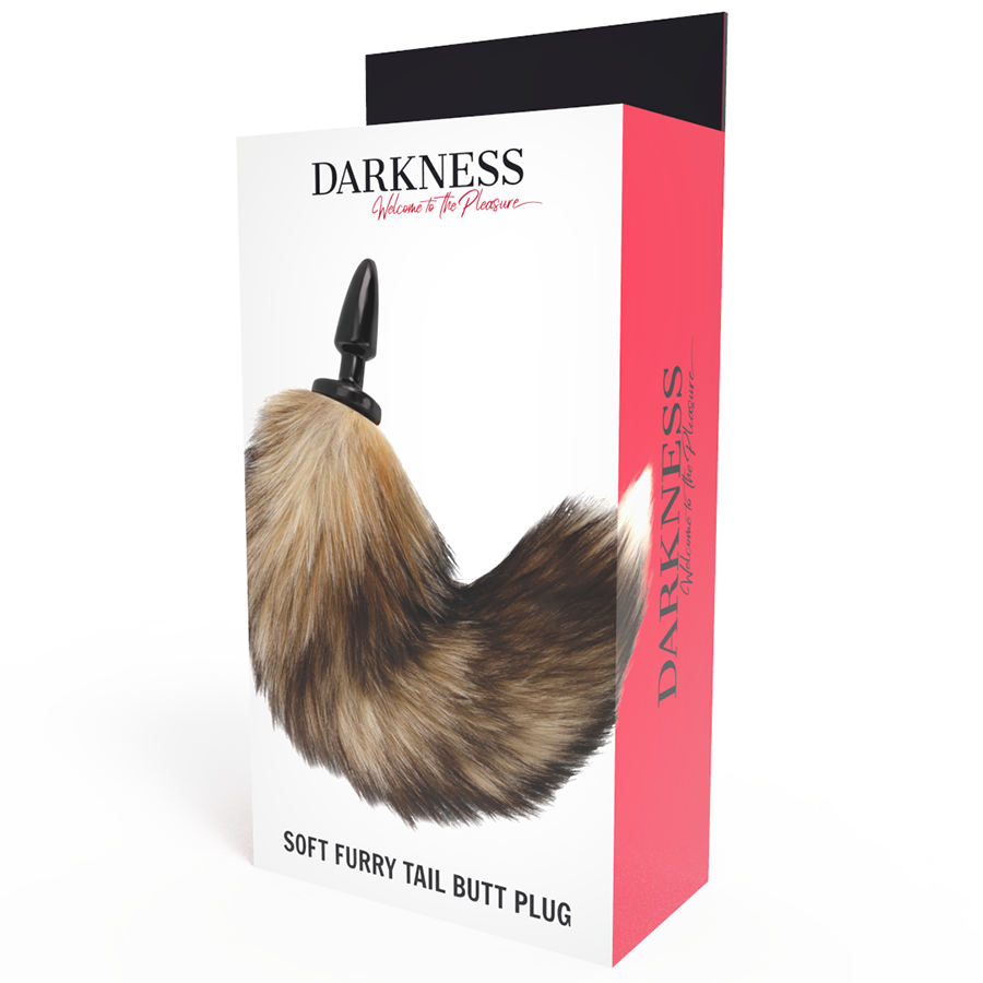DARKNESS - Natürlicher Schwanz mit Silikon-Analplug 10 cm
