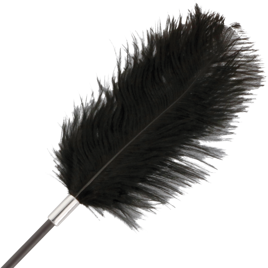 DARKNESS - Schwarze Liebesfeder-Peitsche 56 cm