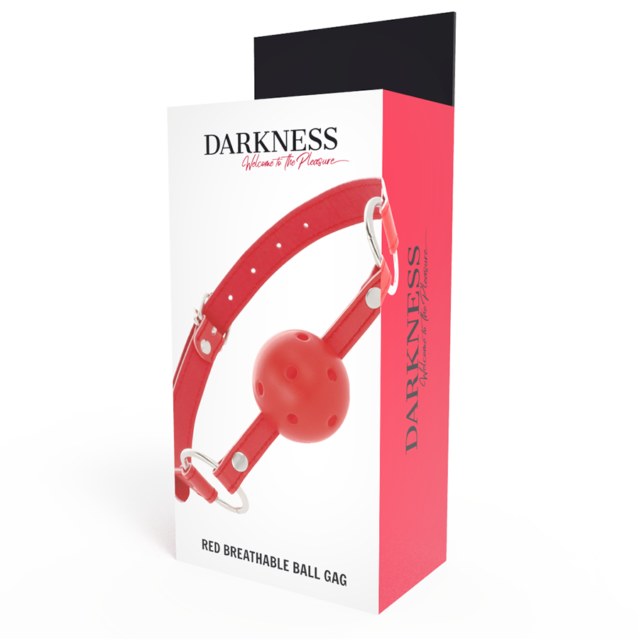 DARKNESS - Roter, atmungsaktiver Knebel
