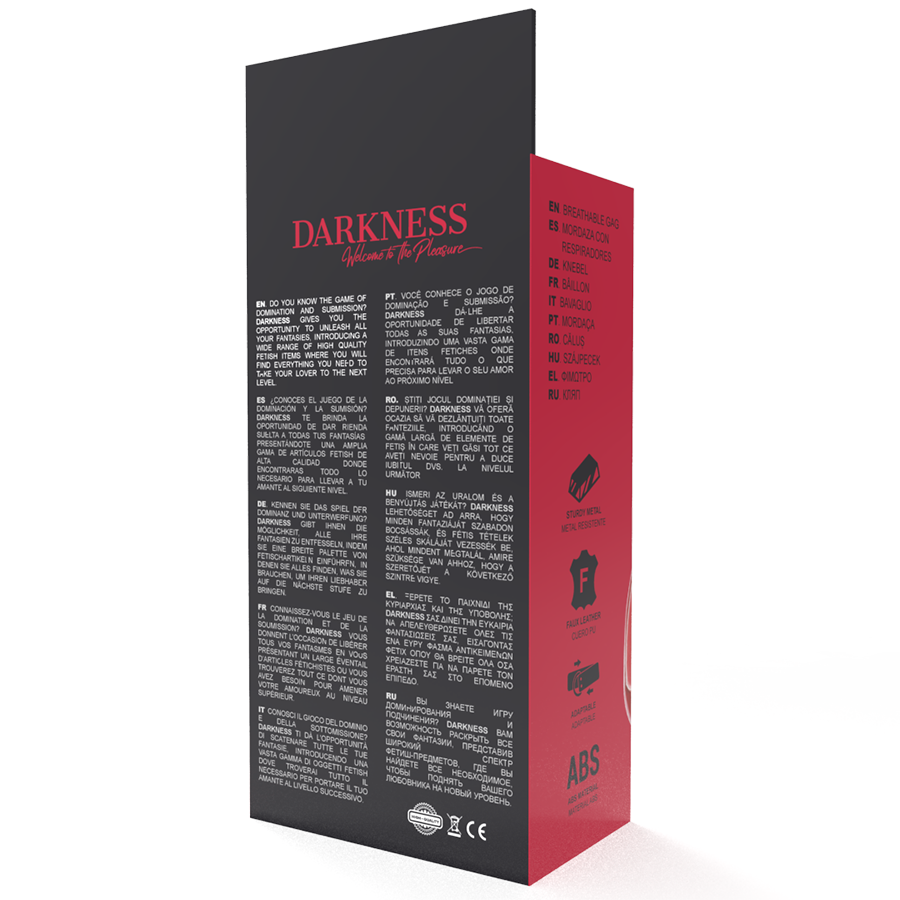 DARKNESS - Roter, atmungsaktiver Knebel