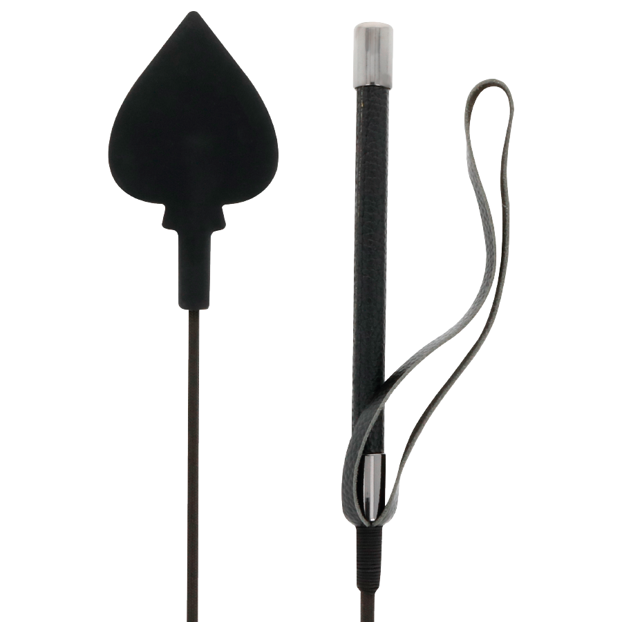 DARKNESS - Schwarze Silikon-Peitsche 60 cm