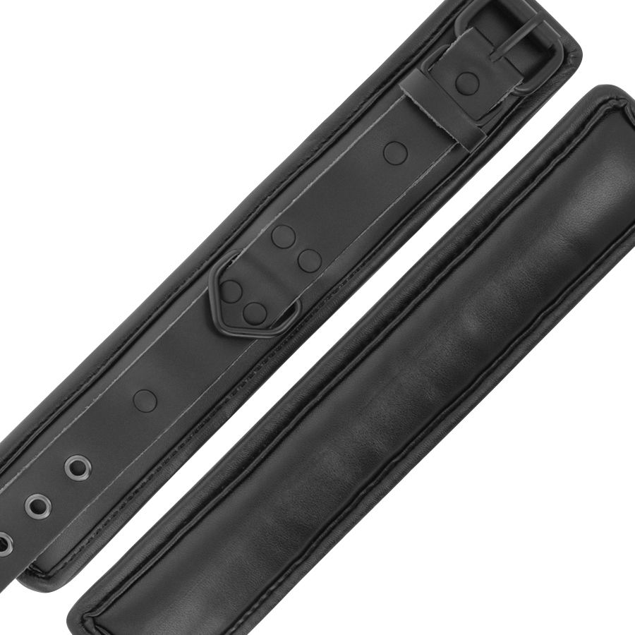DARKNESS - Verstellbare Handschellen aus schwarzem Leder