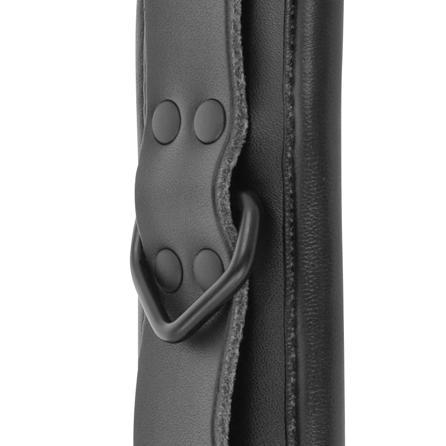 DARKNESS - Verstellbare Knöchel-Handschellen aus schwarzem Leder