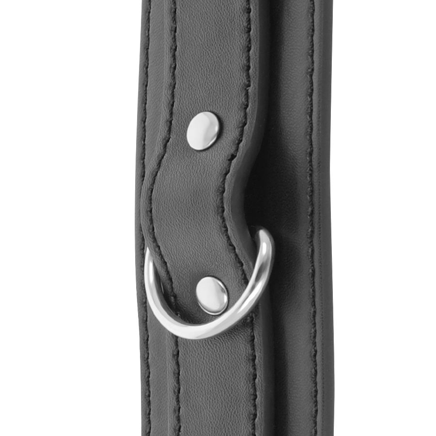 DARKNESS - Schwarze verstellbare Handschellen mit doppeltem Verstärkungsband
