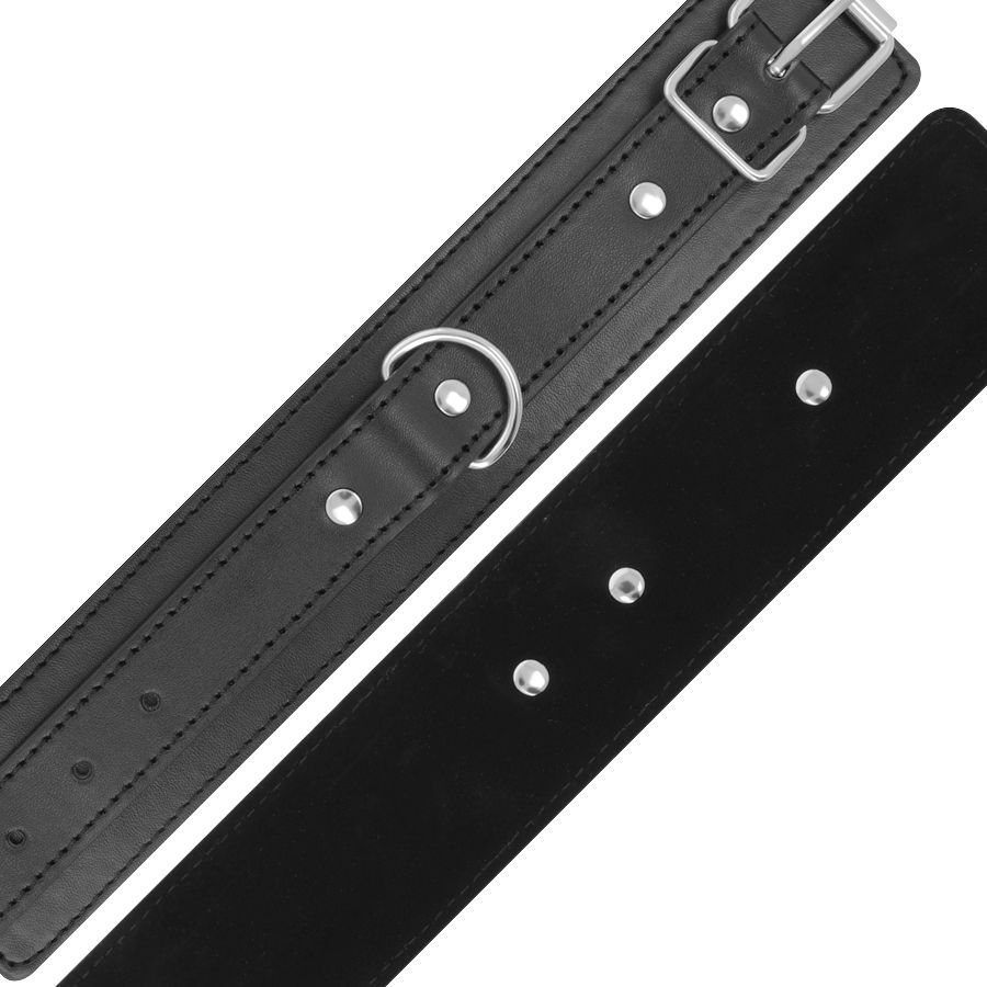 DARKNESS - Schwarze verstellbare Handschellen mit doppeltem Verstärkungsband