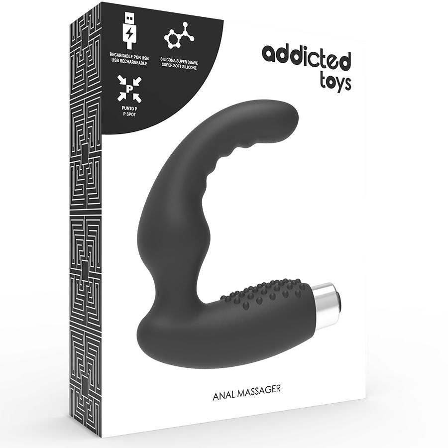 ADDICTED TOYS - PROSTATIK VIBRATOR WIEDERAUFLADBARES MODELL 2 - SCHWARZ