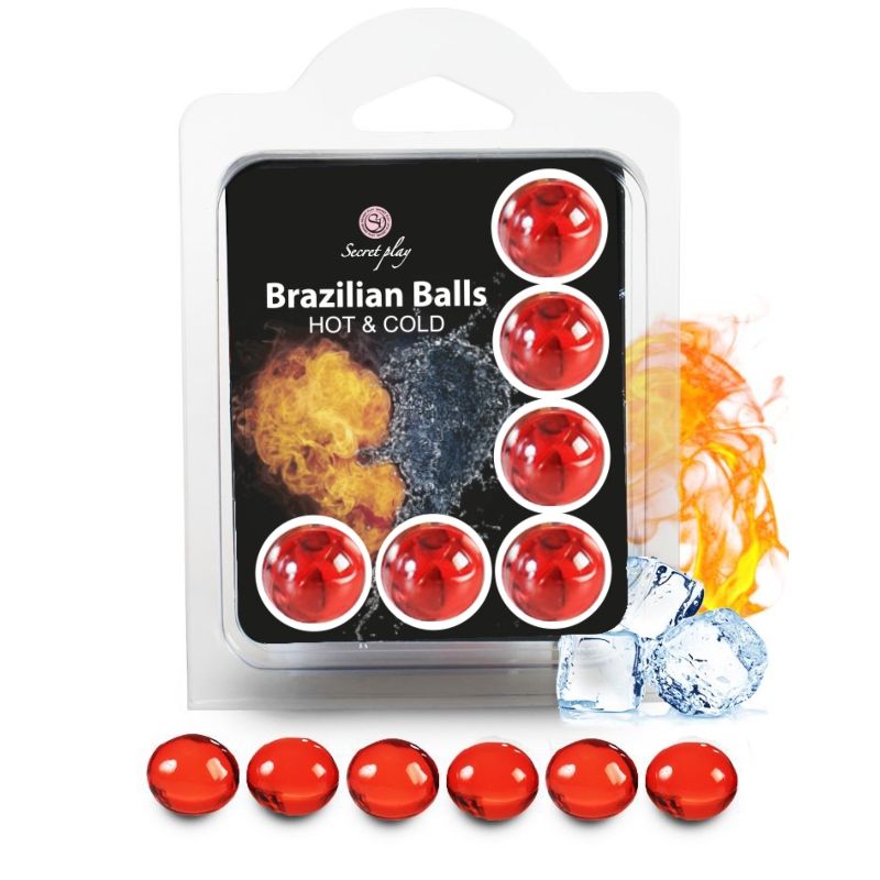 SECRETPLAY - SET 6 BRASILIANISCHE BÄLLE HEIßER UND KÄLTER EFFEKT