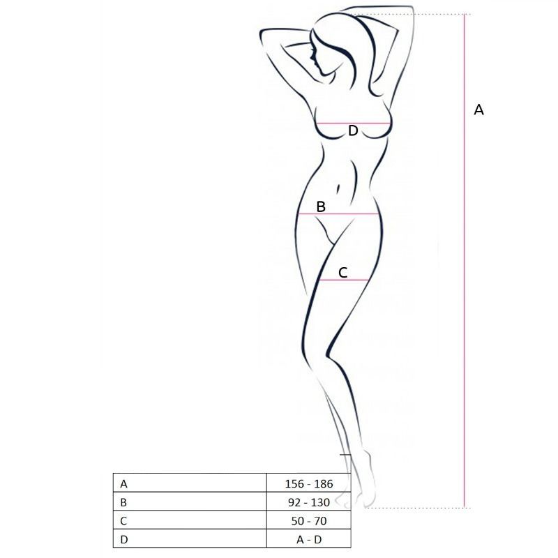 PASSION - WOMAN BS058 BODYSTOCKING SCHWARZ EINHEITSGRÖSSE