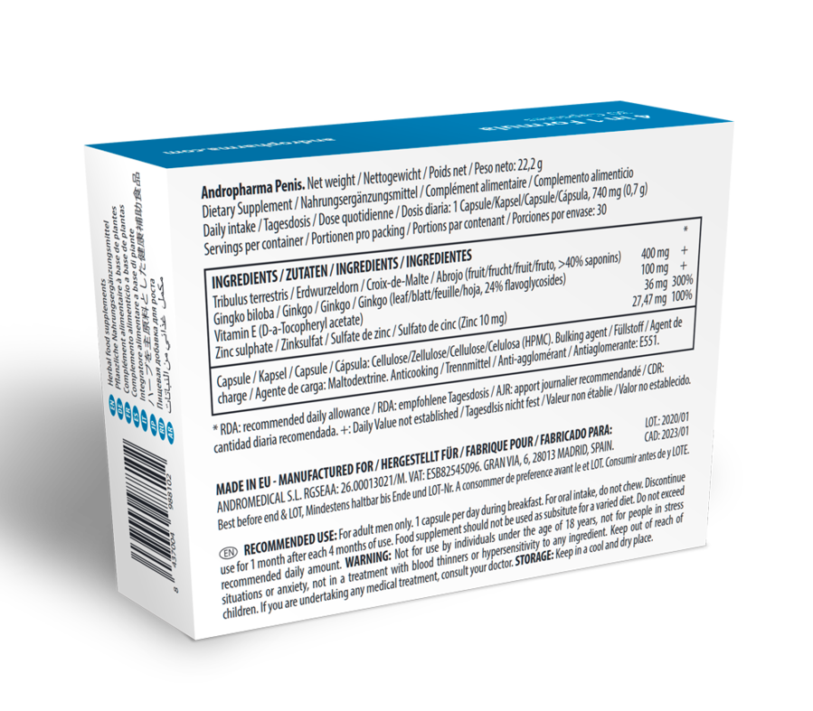 ANDROPHARMA PENIS - Ergänzungsmittel zur Penisvergrößerung