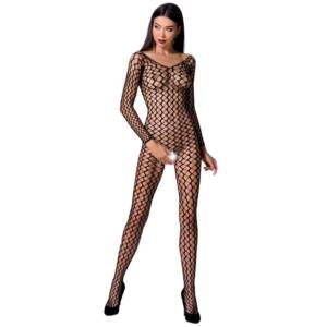 PASSION - WOMAN BS068 BODYSTOCKING Schwarz Einheitsgröße
