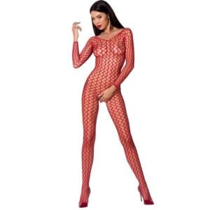 PASSION - WOMAN BS068 Roter Bodystocking, eine Größe