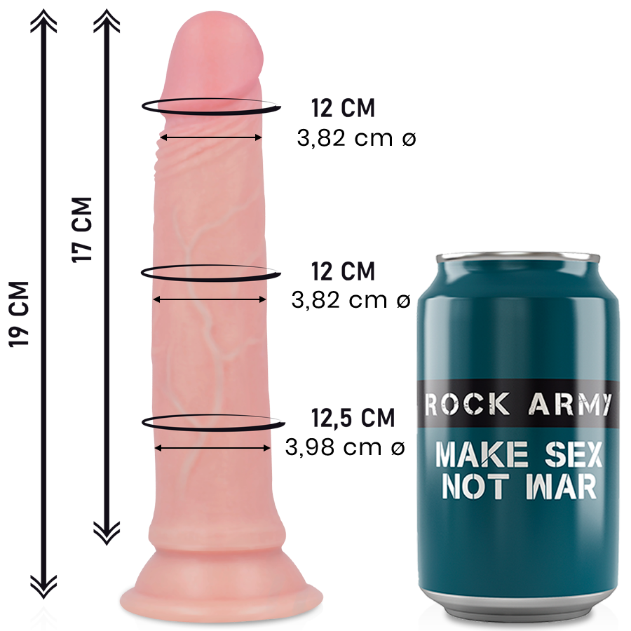 ROCKARMY - LIQUID SILICONE PREMIUM AVENGER REALISTISCH 19 CM -O- 3,98 CM