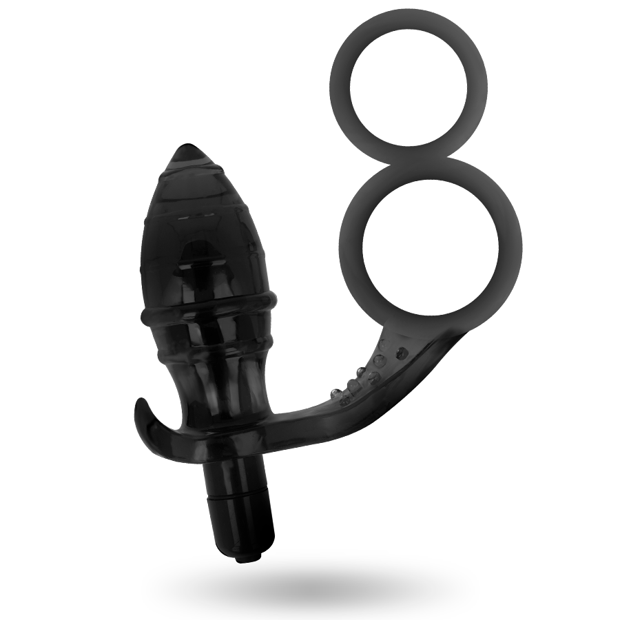 ADDICTED TOYS - Analplug mit doppeltem schwarzen Ring