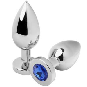METAL HARD - Analplug Diamant Blau Klein 5,71 cm