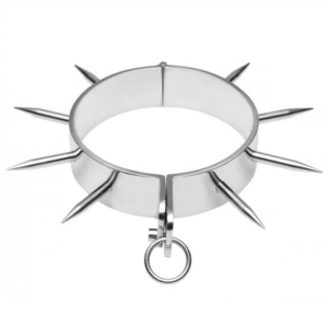 METAL HARD - BDSM-Sklavenhalsband mit Spitzen