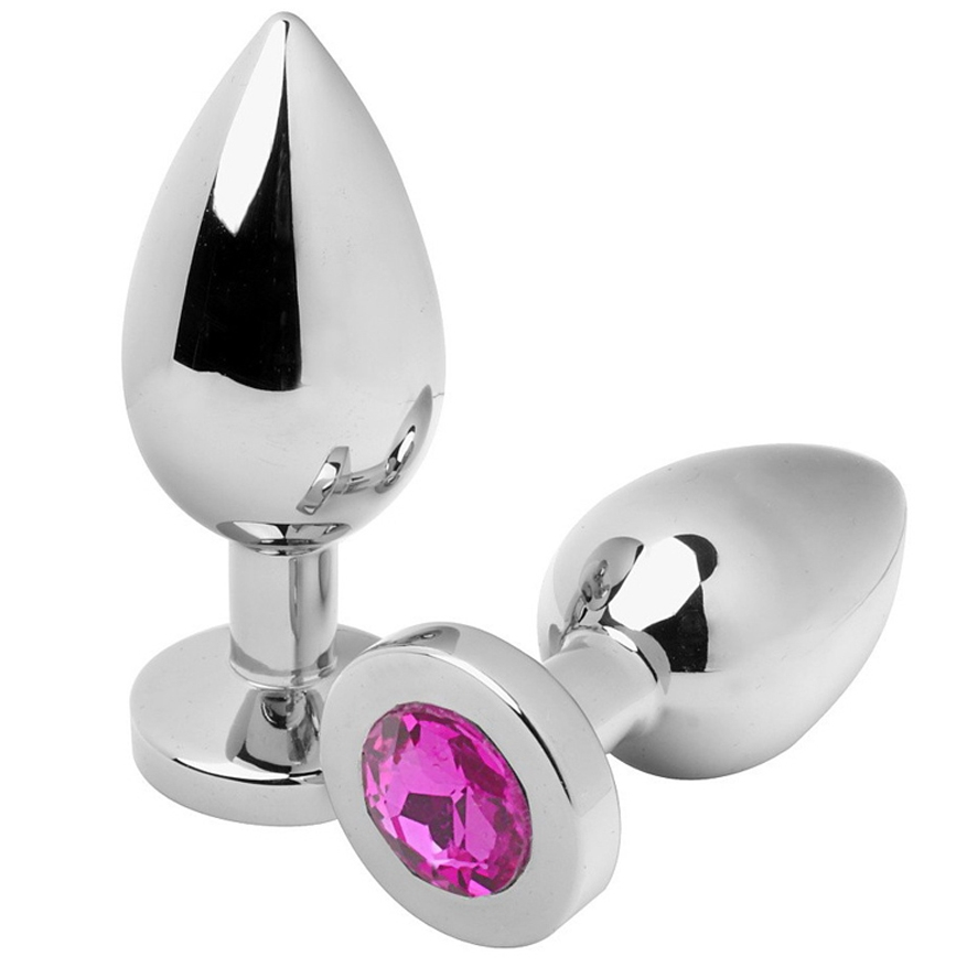 METAL HARD - Analplug Diamant Rosa Klein 5,71 cm