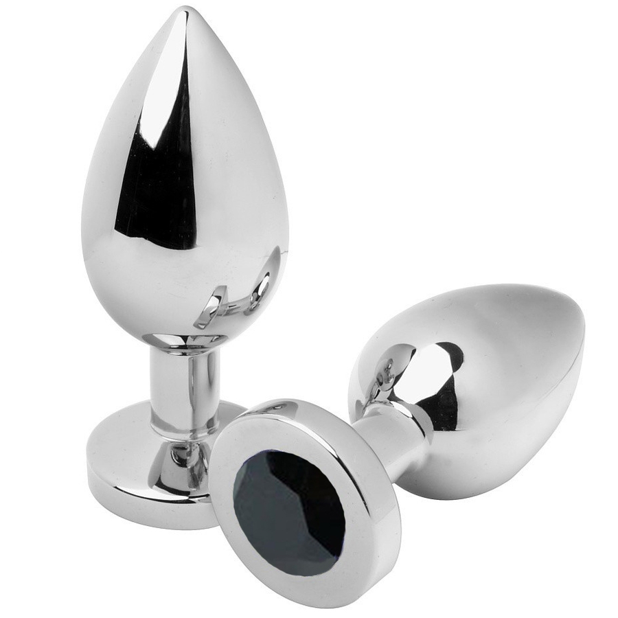 METAL HARD - Analplug Diamant Schwarz Klein 5,71 cm