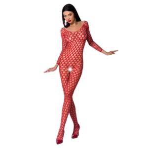 PASSION - WOMAN BS077 BODYSTOCKING EINE GRÖSSE Rot