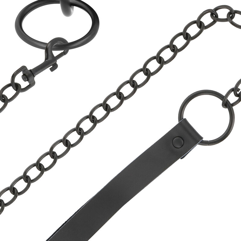 DARKNESS - Schwarze Halskette mit Kette