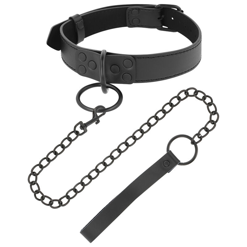 DARKNESS - Schwarze Halskette mit Kette