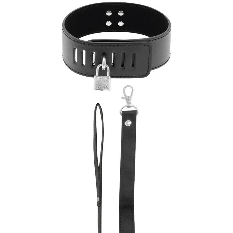 DARKNESS - BDSM-Halsband mit schwarzem Schloss