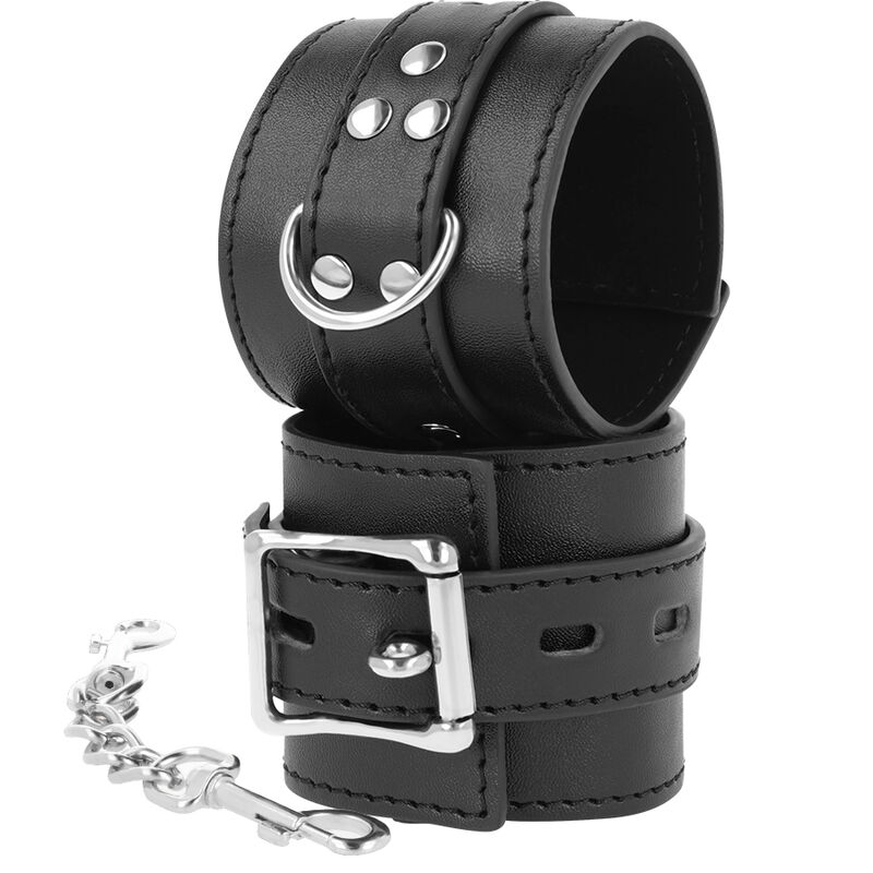 DARKNESS - Handschellen aus schwarzem Leder