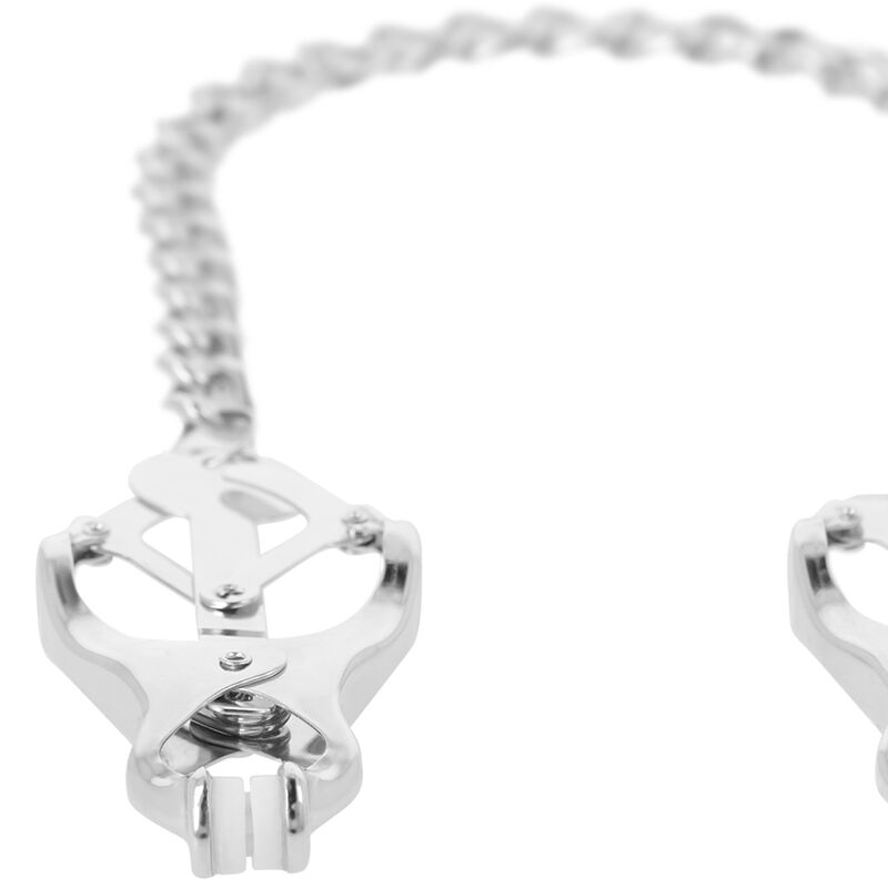 DARKNESS - Nippelklemme aus Metall mit Kette