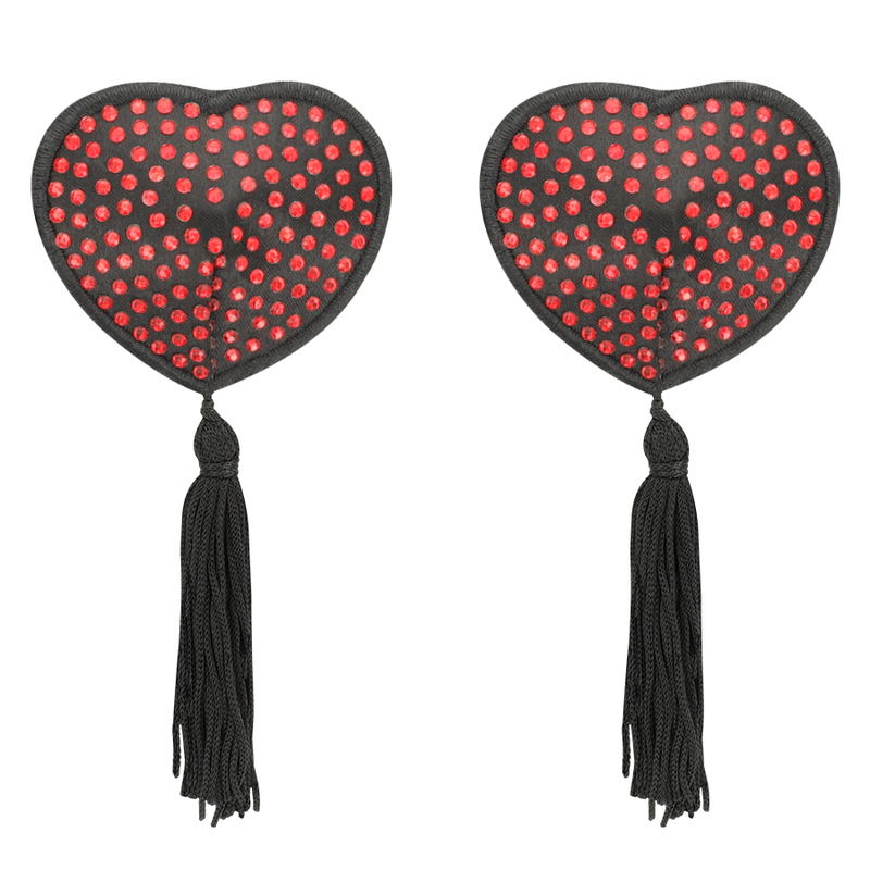 COQUETTE CHIC DESIRE - Rot/Schwarze Nippelabdeckungen