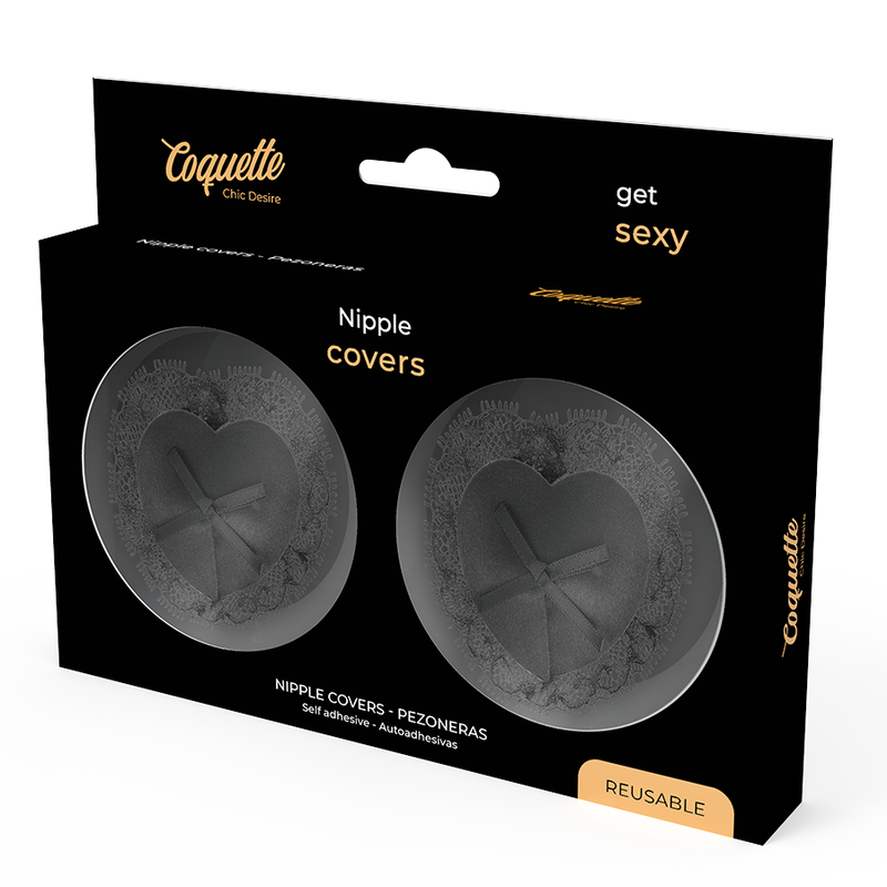 COQUETTE CHIC DESIRE - Nippelabdeckungen aus schwarzer Spitze
