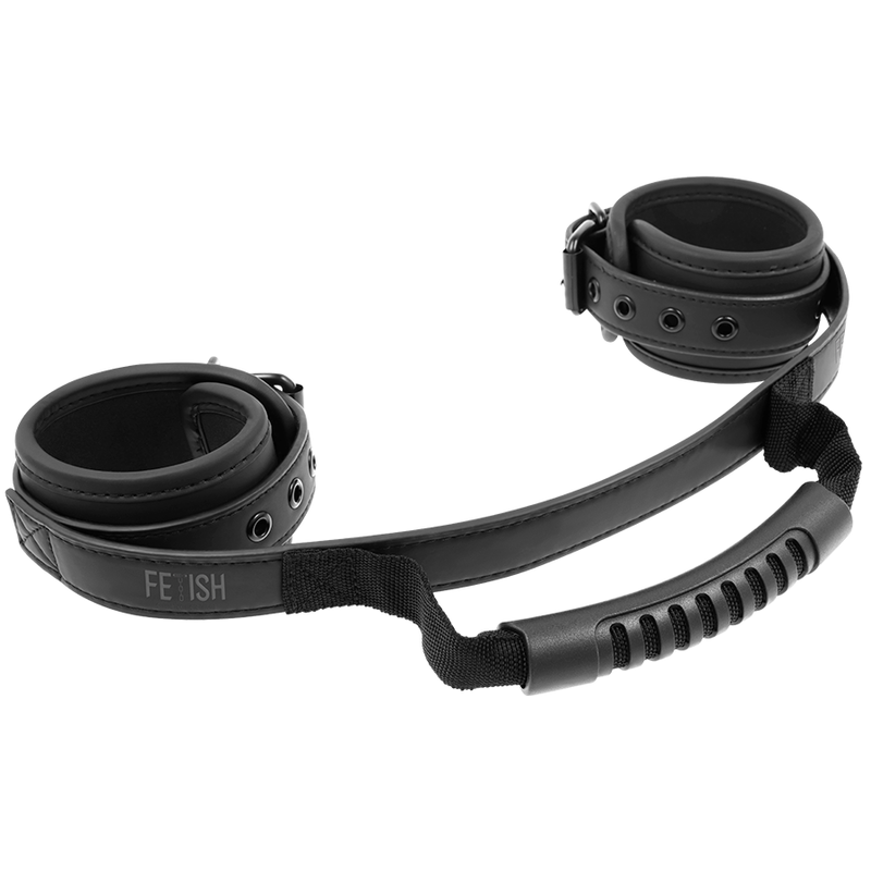 FETISH SUBMISSIVE - Handschellen mit Neopren-Futter und Griff
