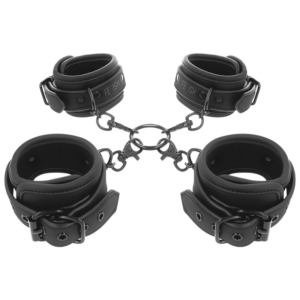 FETISH SUBMISSIVE - HAND- UND KNÖCHEL-FESSSEL-SET MIT NEOPREN-FUTTER